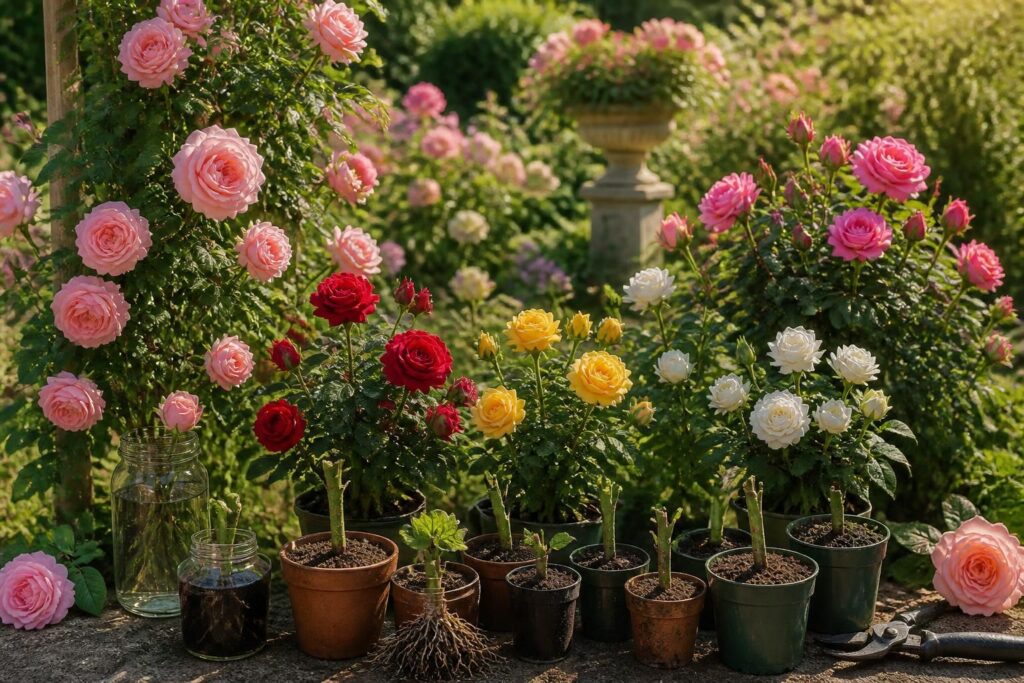 découvrez les différents types de rosiers à bouturer pour créer un jardin unique et fleuri. apprenez les techniques de bouturage pour réussir vos plantations de rosiers.
