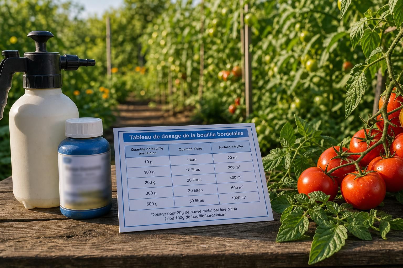 découvrez nos astuces et conseils pratiques sur le tableau de dosage pour appliquer correctement la bouillie bordelaise sur vos plants de tomates et assurer une protection optimale.