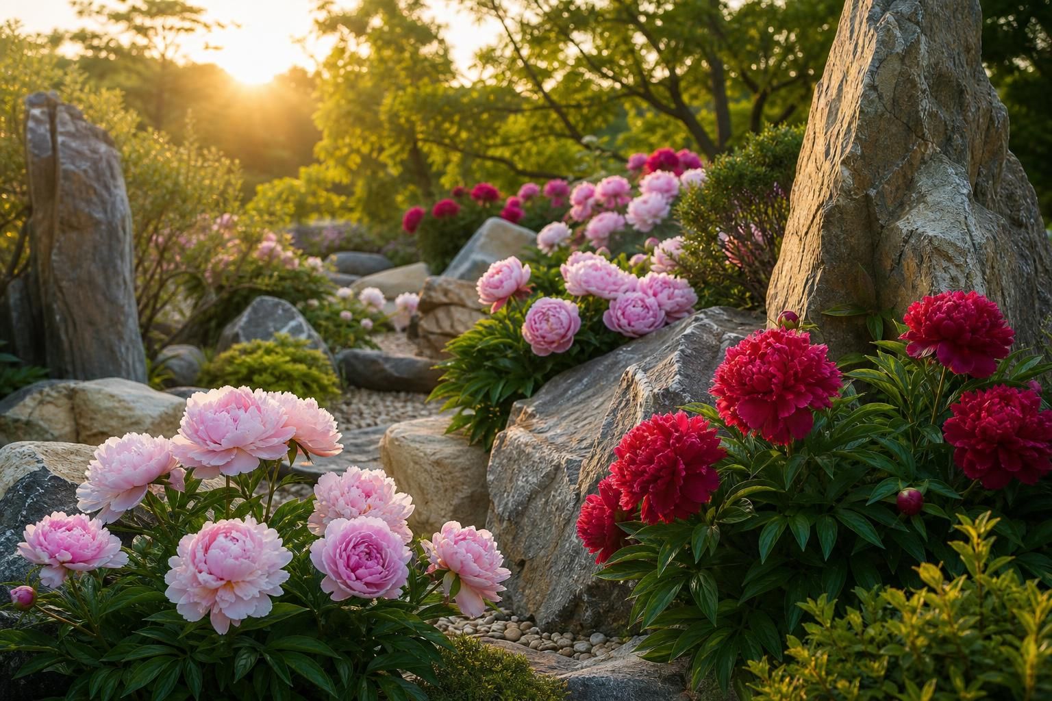 découvrez comment réussir l'harmonie des couleurs dans un jardin de roches et de pivoines pour créer un espace naturel et équilibré, sublimant votre extérieur toute l'année.